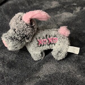 Gray and Pink Stuffed Animal Dog